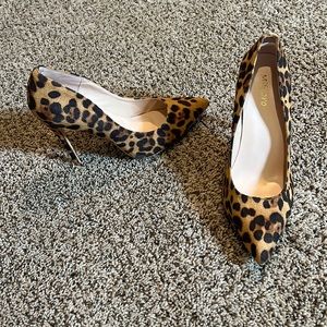 Miluoro Flock Leopard Classical High Heels